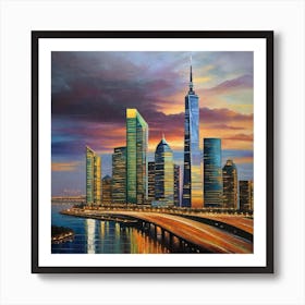 New York City Skyline 12 Art Print