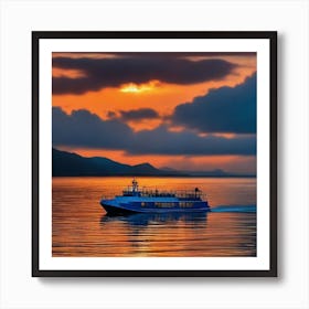 Sunset On A Boat 29 Art Print