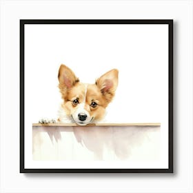 Pembrokeshire Corgi Dog Art Print