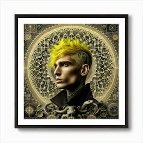 Man With Yellow Hair 1 Art Print