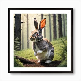 Rabbit In The Forest 143 Art Print