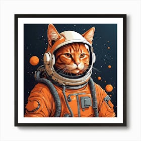 Astronaut Cat 8 Poster