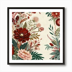 Floral Border Art Print