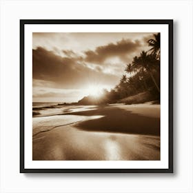 Sunset On The Beach 976 Art Print