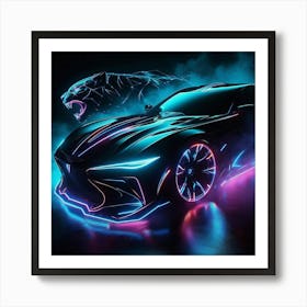 Neon Car Art Print