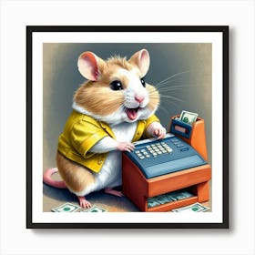 Hamster At The Cash Register 7 Póster