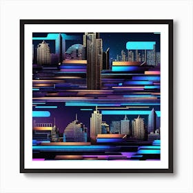 Futuristic Cityscape 128 Art Print