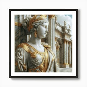 Statue Of Aphrodite 2 Art Print