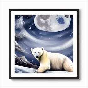 Beautiful Polar Bear Art Print