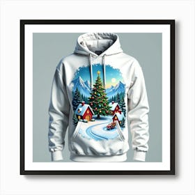 Christmas Tree Hoodie 3 Art Print