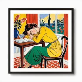 Woman Reading 1 Art Print