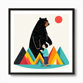 Bear With A Child 6 Art Print