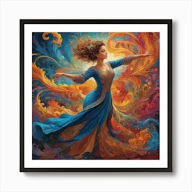 Fire Dancer 1 Art Print