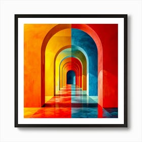 Colorful Arches Art Print