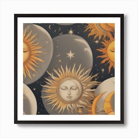 Sun And Moon Art Print