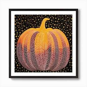 Yayoi Kusama Inspired Pumpkin Pink And Orange 10 Art Print