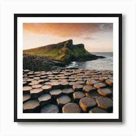 Giants Causeway Sunset Art Print