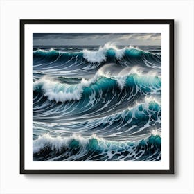 Ocean Waves Art Print