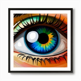 Colorful Eye Art Print