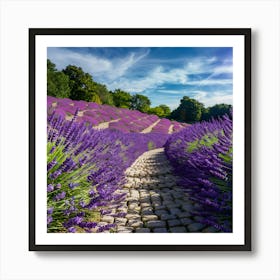 Lavender Field In France Photo Art Print