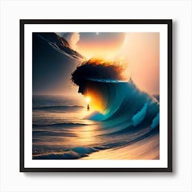 Wave In The Ocean Art Print