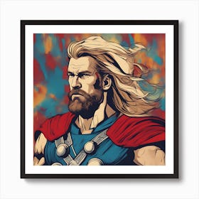 Thor Viking warrior Art Print