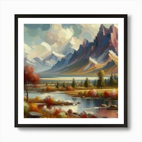 Tahoe Landscape Painting Art Print