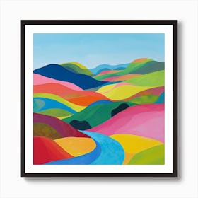 Abstract Travel Collection New Zealand 5 Art Print