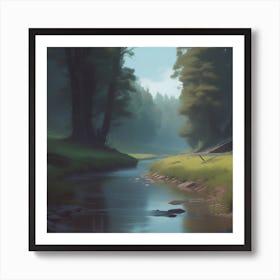 River In The Woods 31 Art Print