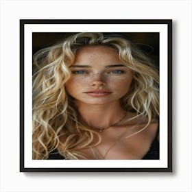 Blond Girl With Freckles Art Print