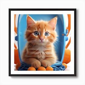 Orange Kitten Art Print