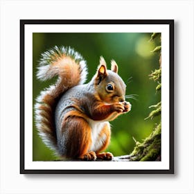 Squirrel In The Forest 282 Art Print