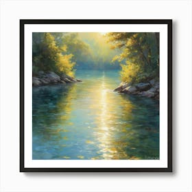 Sunlit Waters Impression Art Print 3 Art Print