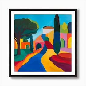 Abstract Park Collection Villa Doria Pamphili Rome 4 Art Print