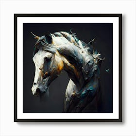 Abstract Horse Painting Art Print