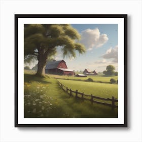 Farm In The Countryside 45 Art Print