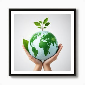 Earth In Hands Art Print