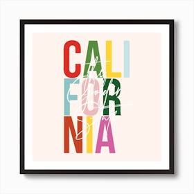 California The Golden State Color Art Print