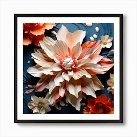 Paper Flowers 4 Art Print