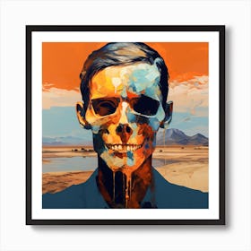 Man With A Skull 1 Art Print