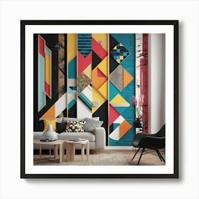 Novel, show-stopping, full-screen wall art with bold shapes, vibrant colors, and abstract patterns.2 Art Print