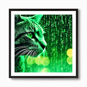 matrix cat Art Print