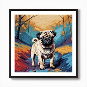 Pug Painting 2 Art Print