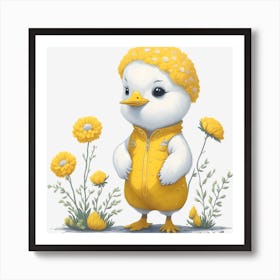 Little Yellow Duck Art Print