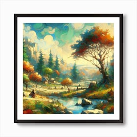 Landscape Painting 2 Art Print