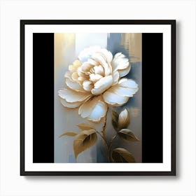 White Flower Painting 2 Art Print