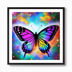 Rainbow Butterfly 18 Art Print