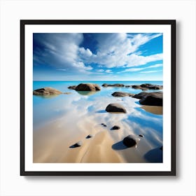 Tidal Waters, Summer Beach Art Print