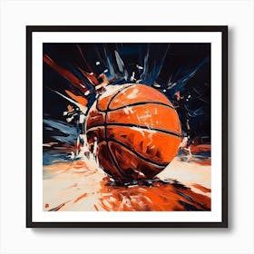 Basketball Splash Art Print