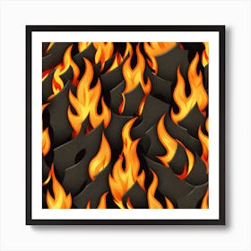 Fire Flames Art Print
